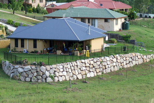 Split Face Granite retaining wall Brisbane