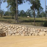 random sandstone retaining wall Brisbane