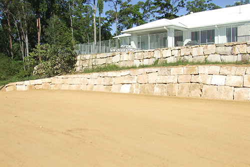 B+ grade sandstone Retaining Wall Brisbane