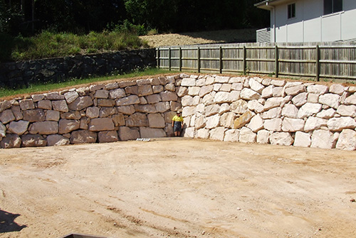 B Grade Sandstone Retaining Wall Brisbane