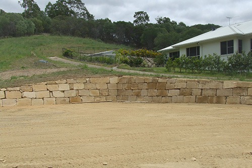 B Grade Sandstone Retaining Wall Brisbane