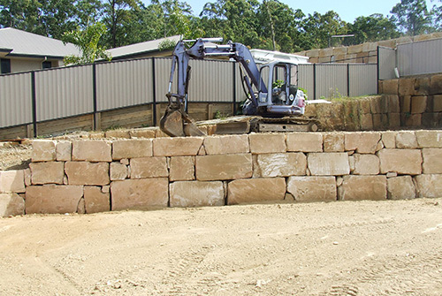 B Grade Sandstone Retaining Wall Brisbane