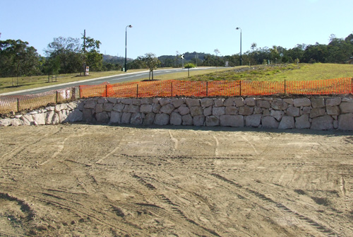 Random Grade Sandstone Boulder Wall Brisbane