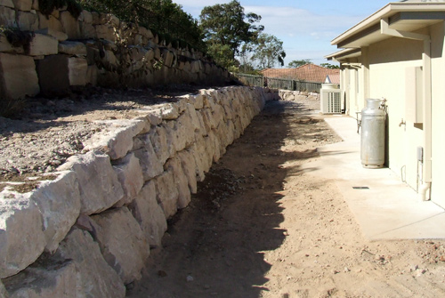 B-Grade Sandstone Retaining Wall Brisbane