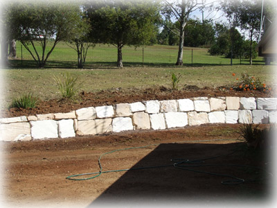 B Grade Select Sawn Sandstone Boulders for retaining wall construction in Brisbane