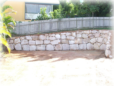 B Grade Sandstone Boulders for retaining wall construction in Brisbane