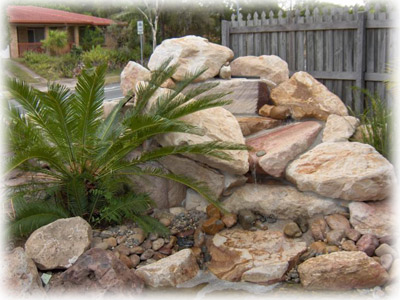 Natural Sandstone Boulders for retaining wall construction Brisbane