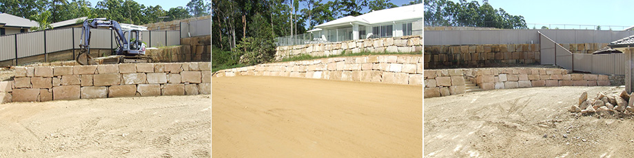 Beautiful Stone Pitched Retaining Walls Brisbane